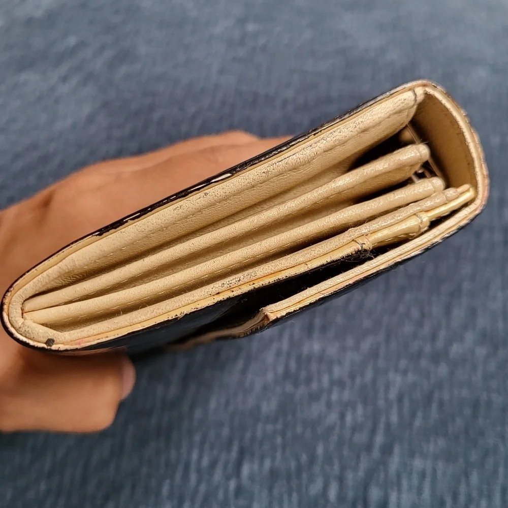 Christian Dior Patent Leather Long Wallet..Authentic..w/coa.